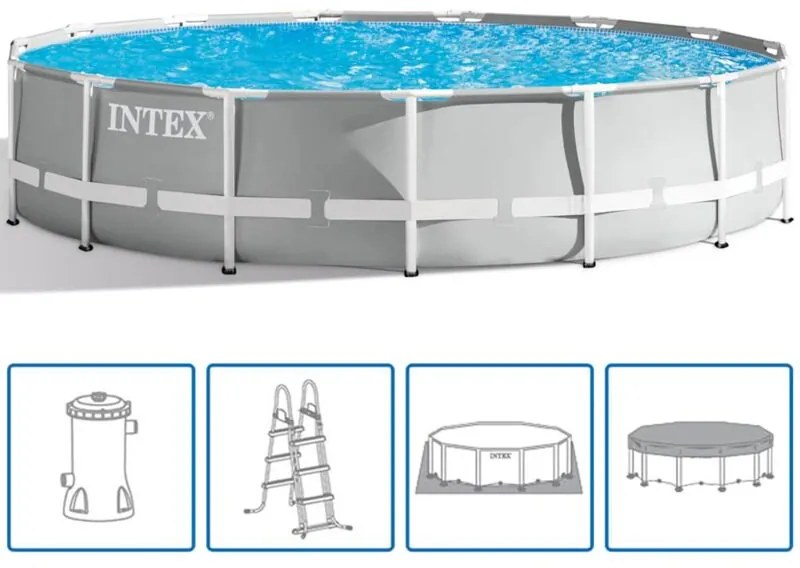 Intex - Set Piscina Prism Frame 457x107 cm