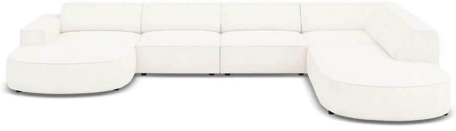 Divano angolare beige in tessuto bouclé (angolo destro) Jodie - Micadoni Home