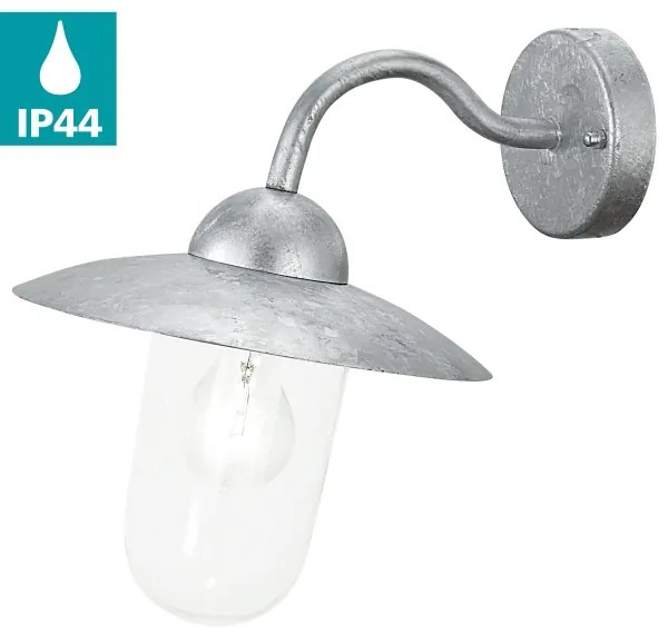 EGLO 88489 - Applique da esterno MILTON acciaio galvanico