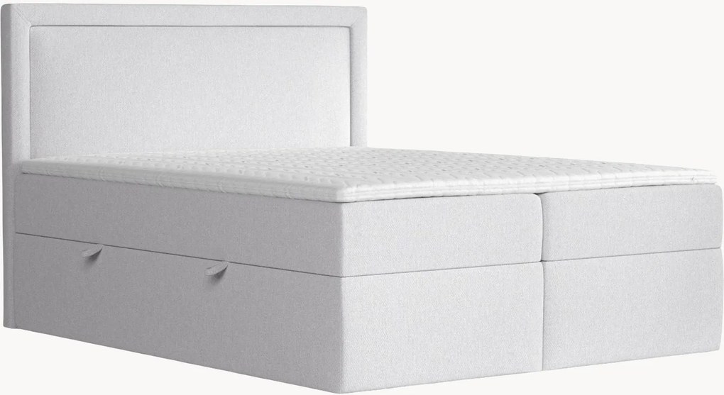 Letto boxspring fatto a mano con contenitore Maya, H3