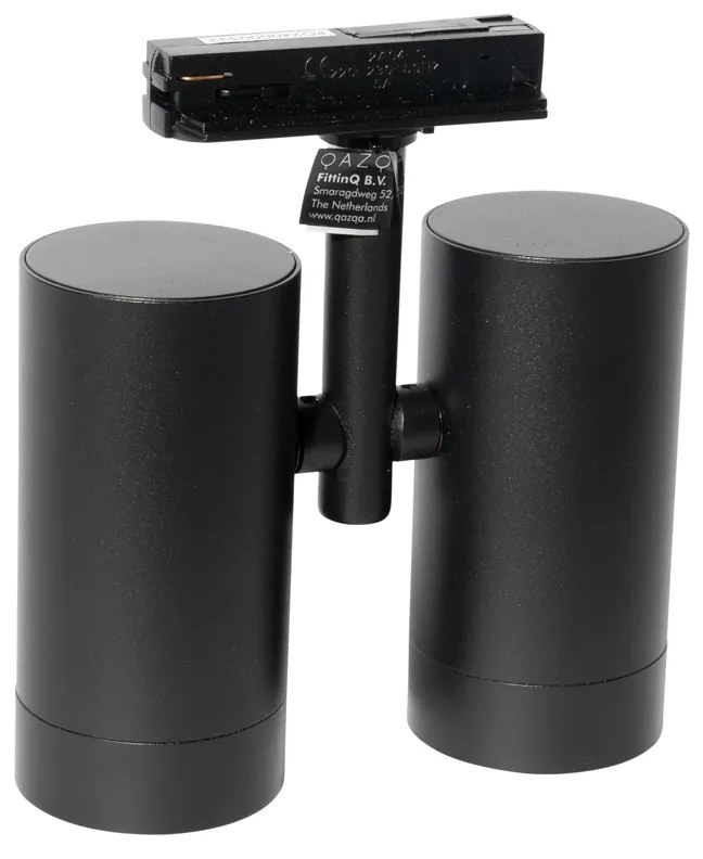 Faretto binario moderno monofase nero 2 luci - Iconic Scopio