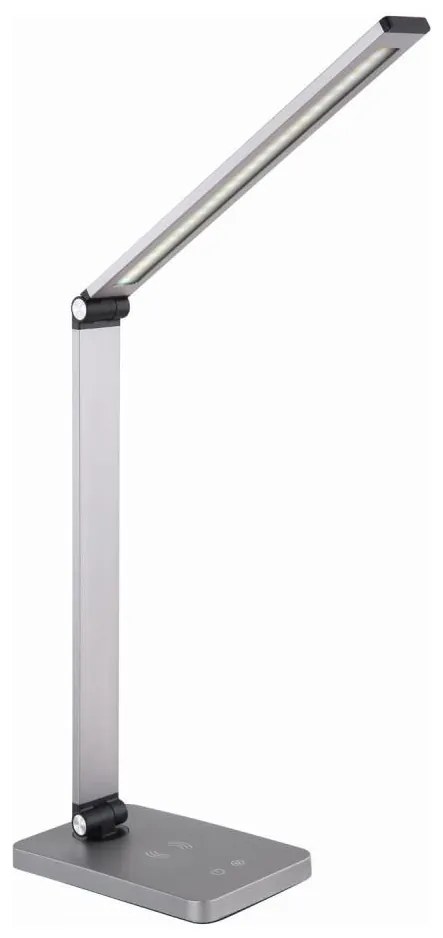 LED Lampada da tavolo con caricatore wireless LED/10W/230V cromo opaco