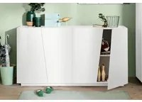 Madia credenza piccola, 4 ante bianco lucido, ZTCVG20374560