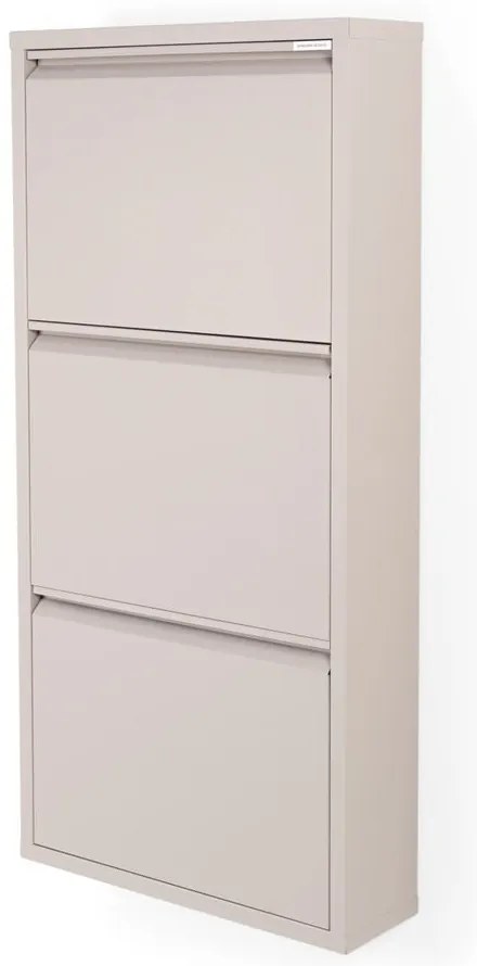 Scarpiera in metallo grigio-beige Billy - Spinder Design