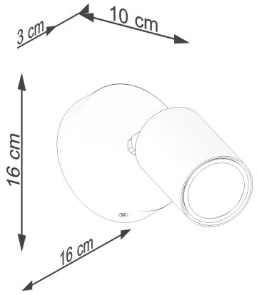 Sollux SL.1285 - Faretto da parete VERDO 1xGU10/10W/230V bianco