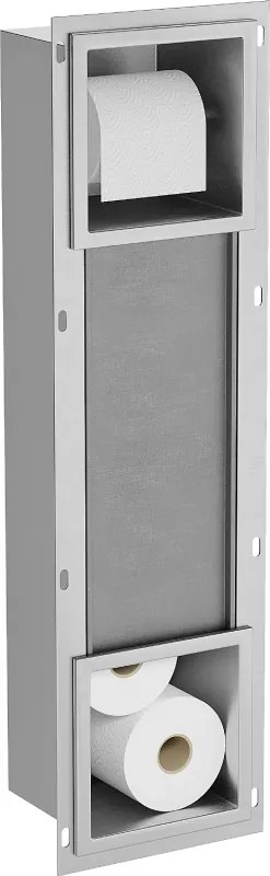Mexen X-Wall-BP supporto per carta igienica con contenitore, inox - 1914