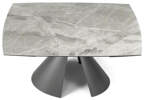 Tavolo da cucina allungabile 200 cm piano grčs porcellanato Grigio OSTUNI
