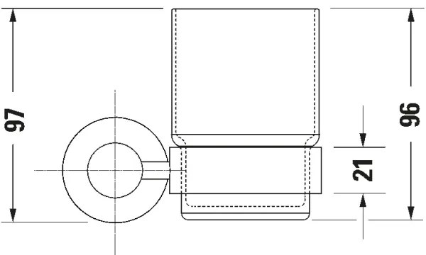 Duravit 99201000 - Porta spazzolini da parete D-CODE, destra, cromo lucido