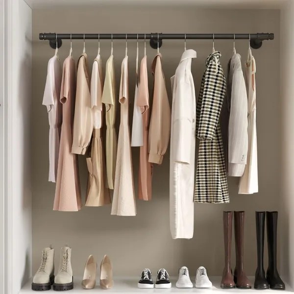 Appendiabiti a parete per grucce LINEA, nero