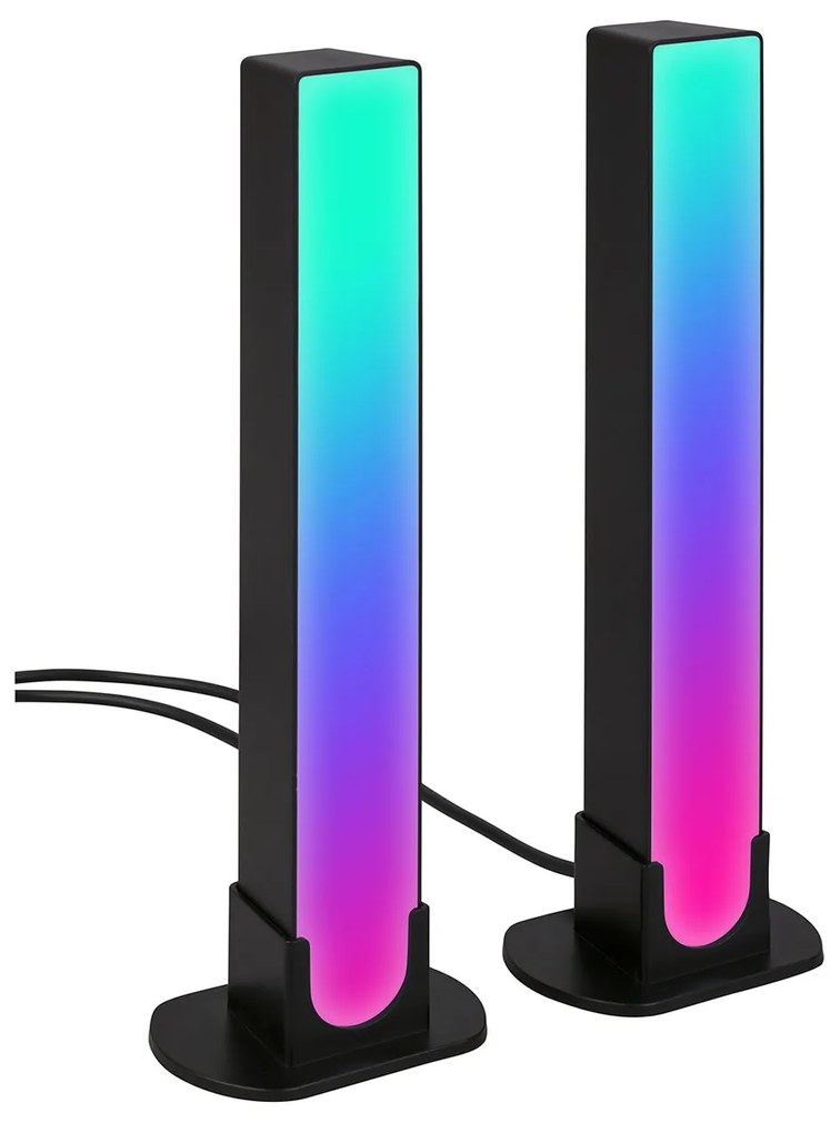 Lampada Da Tavolo Moderna Frameless Plastica Nero Led Integrato 24W
