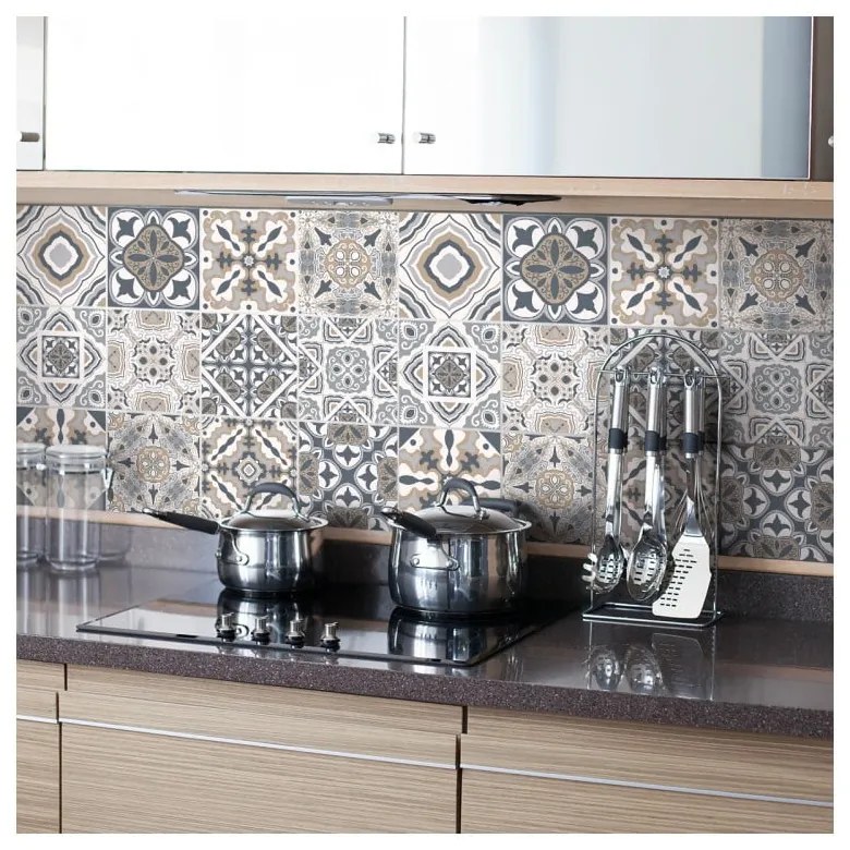 Set di 24 adesivi murali Decal Tiles Azulejos , 10 x 10 cm Giacomo - Ambiance