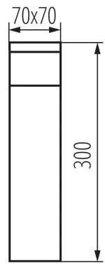 Kanlux 38762 - Lampada da esterno DASTEN 1xG9/11W/230V 30 cm IP44 nero