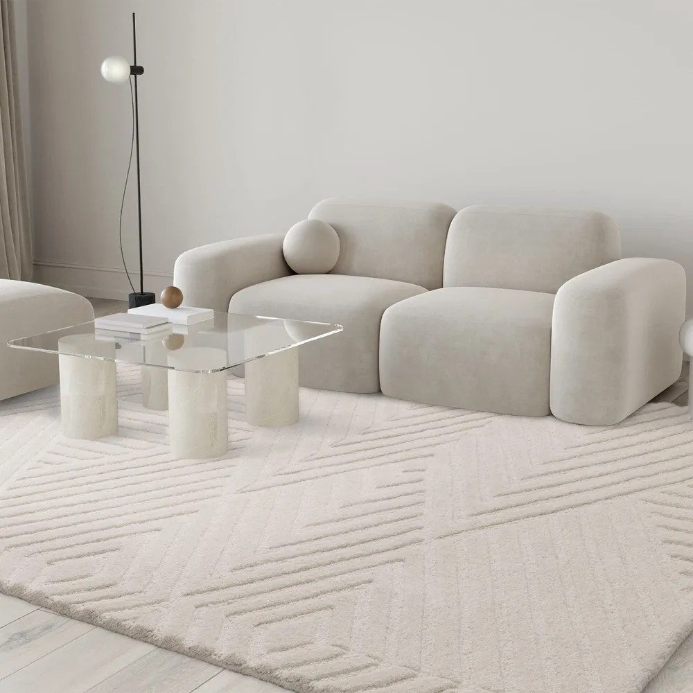 Tappeto in lana crema 200x290 cm Hague - Asiatic Carpets