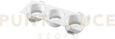 Incasso eleven bianco in alluminio 3 punti luce attacco gu10 mini i...
