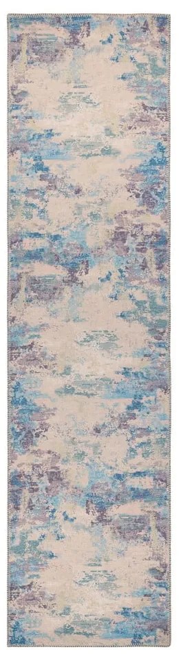 Runner lavabile blu-viola in fibra riciclata 60x230 cm Reid - Flair Rugs