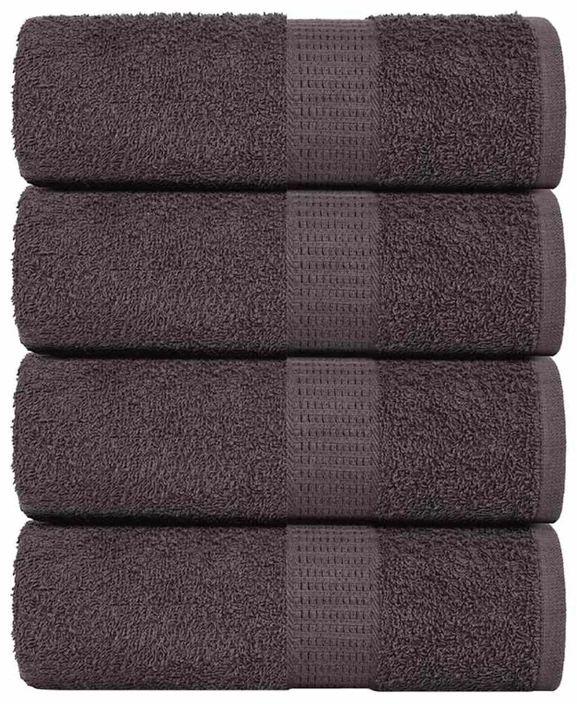 Salviette 4 Pz Antracite 15x21 Cm 360 G/m² 100% Cotone /