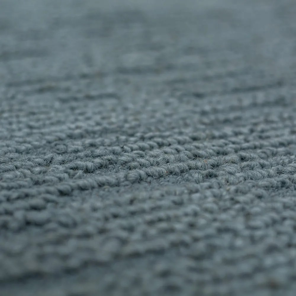 Tappeto blu polveroso in lana tessuto a mano 120x170 cm Harris Boucle – Flair Rugs