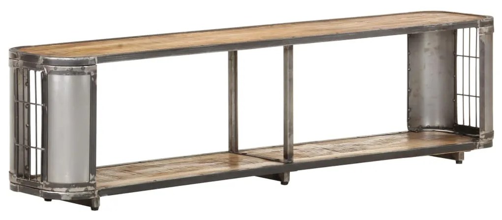 Mobile Porta Tv 150x30x40 Cm İn Legno Massello Di Mango /