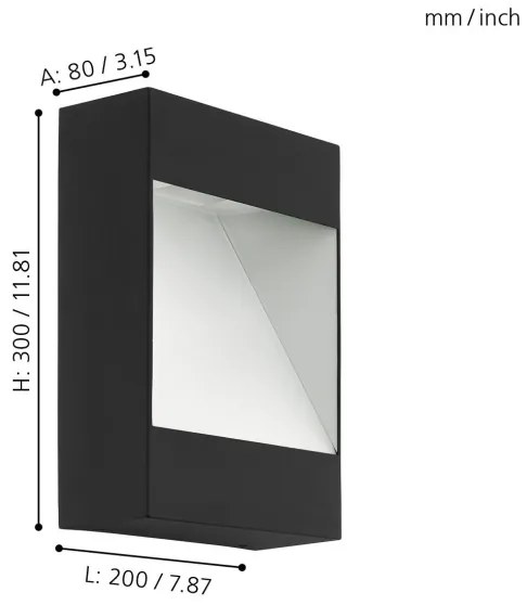 Eglo 98095 - Applique a LED da esterno MANFRIA LED/10W/230V IP44