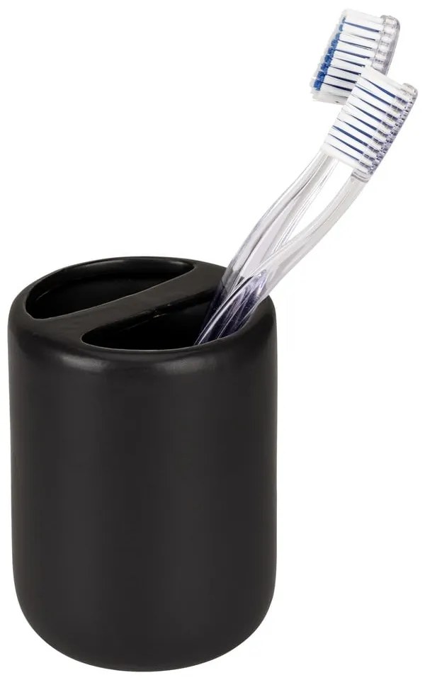 Portaspazzolino nero opaco in ceramica Olinda – Allstar