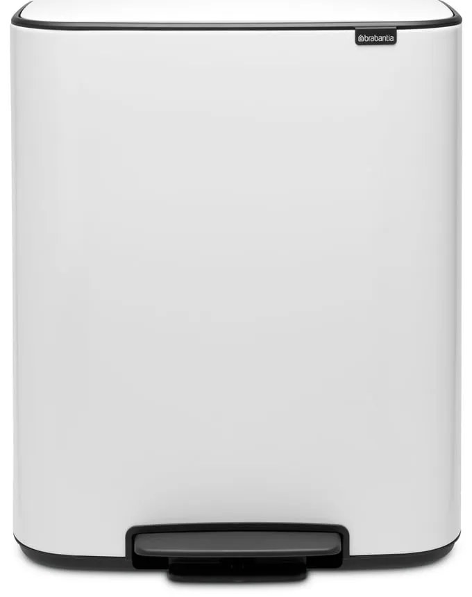 Bidone in acciaio bianco per raccolta differenziata 60 l Bo - Brabantia