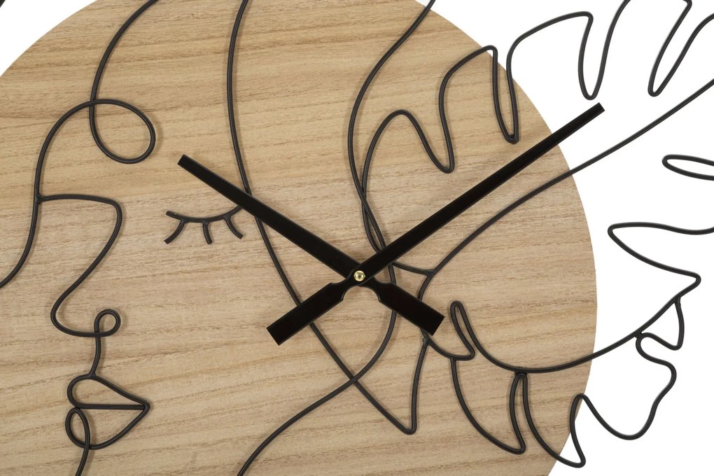 Orologio da muro elegante in metallo e legno - ø 60 cm