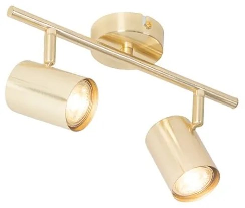 Plafoniera moderna ottone 2 luci orientabili - Jeana