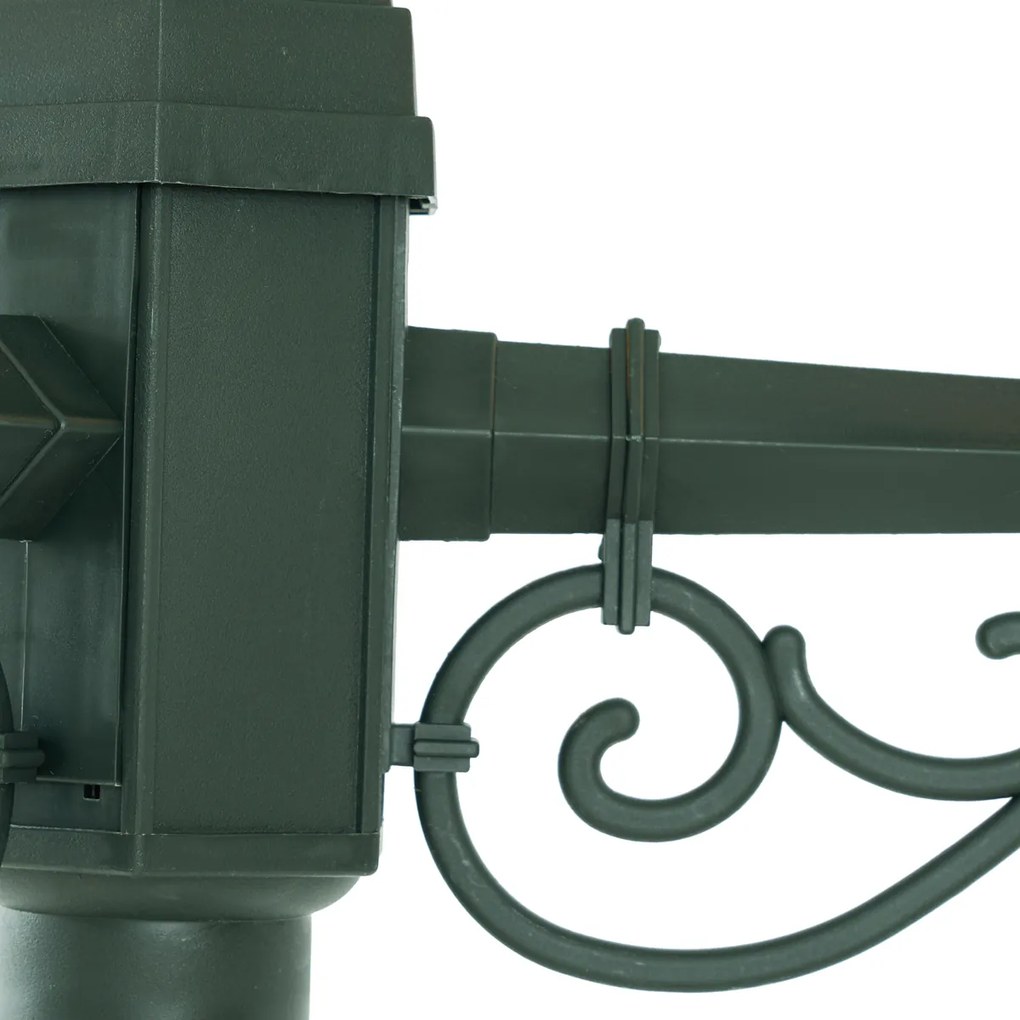Lanterna da esterno classica verde scuro 217 cm 3 luci IP44 - New Haven