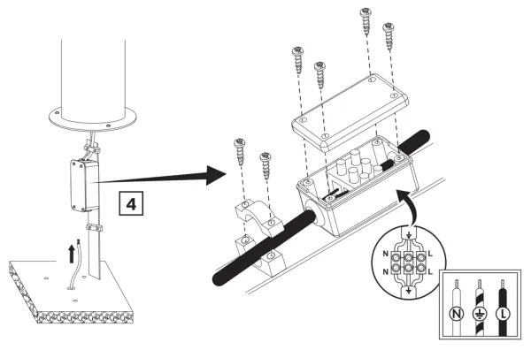 Lampada da esterno RINO 1xE27/12W/230V IP54 44 cm nero