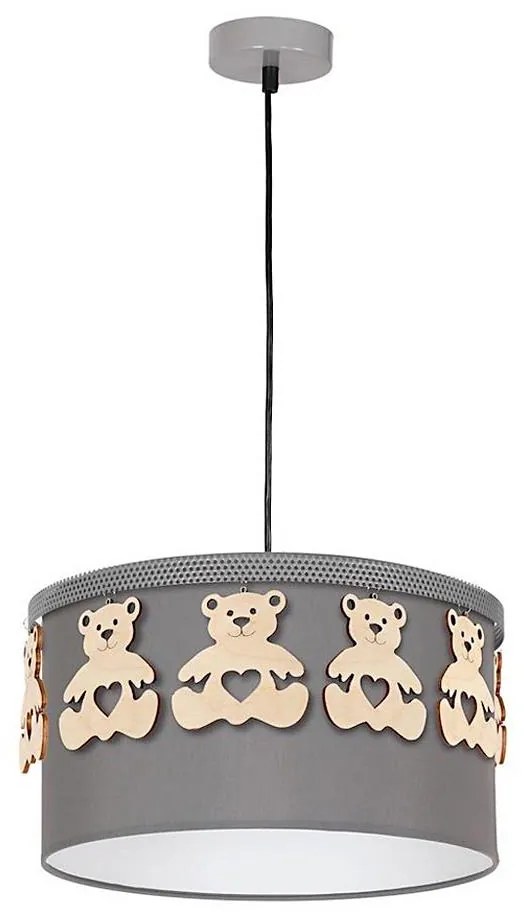 Lampadario a sospensione per bambini BEAR 1xE27/60W/230V