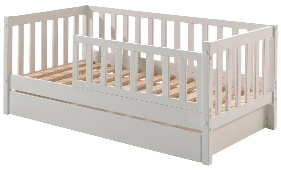 Cassetto bianco sotto il letto dei bambini 70x140 cm Peuter - Vipack