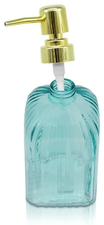 Set 4 pz dispensatore sapone liquido in vetro colorato con capacità 400 ml