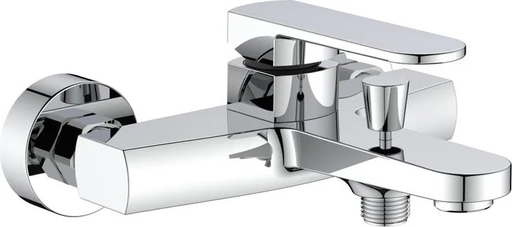 Rubinetto per vasca getto laminare cristallino Zefir per muro cromo AQUASANIT