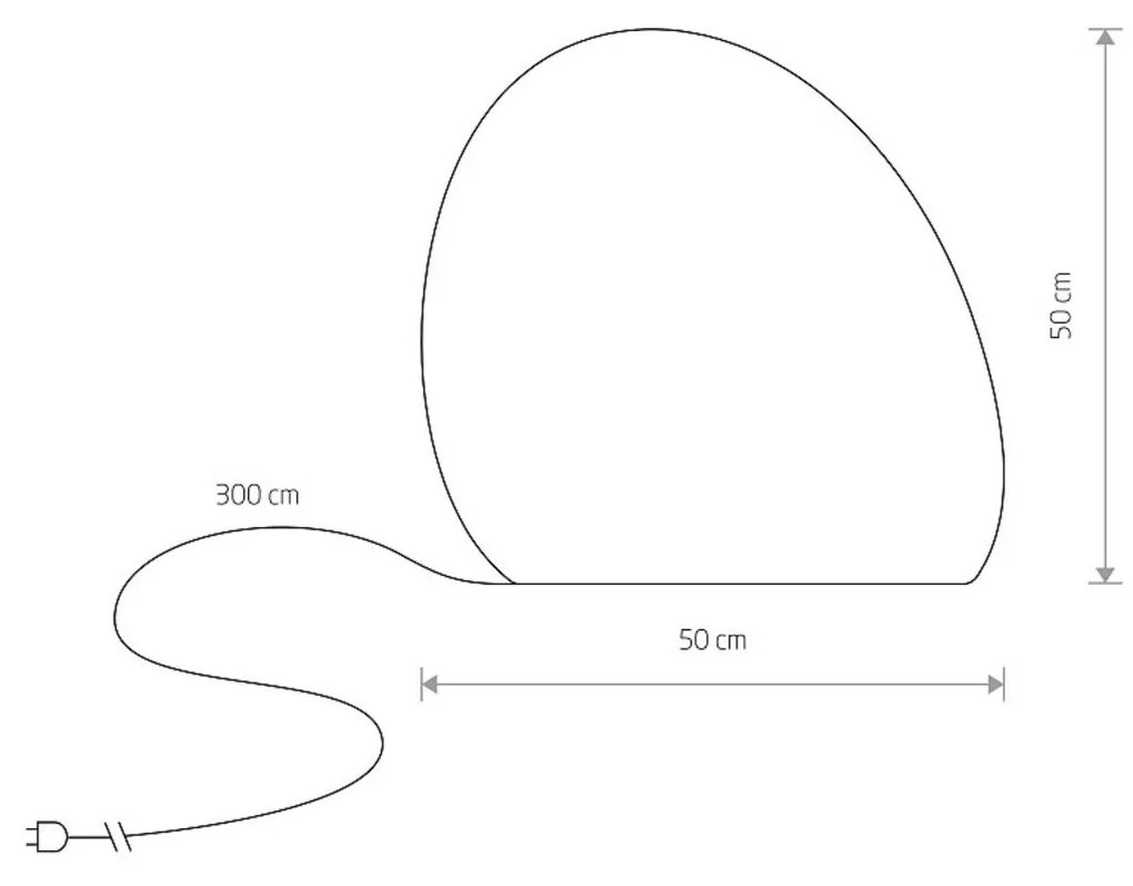 Lampada da esterno Stone M, 50 x cm, bianco, plastica, IP44 Nowodvorski Lighting, Bianco / Opale, Plastica, Moderno