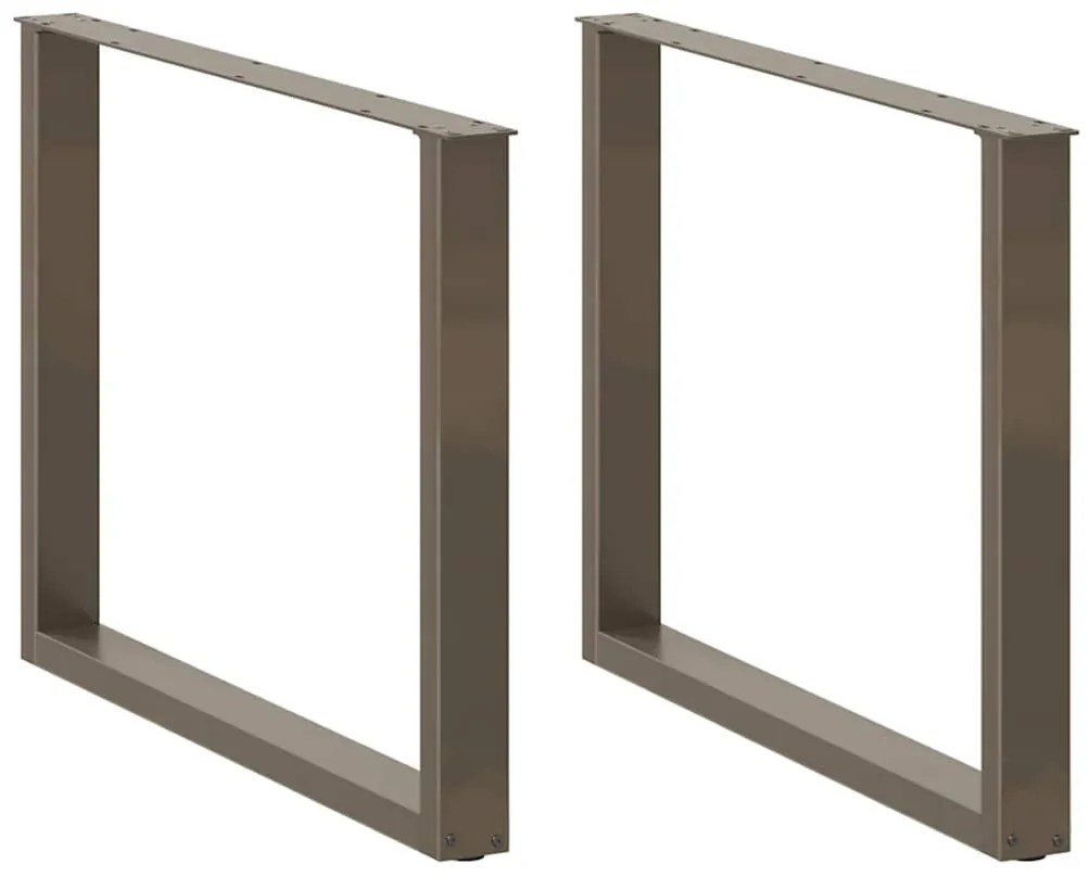 Gambe Tavolo Pranzo A U 3 Pz 100x(72-73) Cm Acciaio /