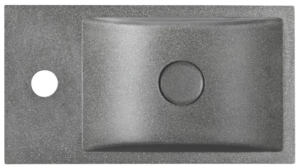 Lavabo in grigio scuro in calcestruzzo 40x22 cm Crest – Sapho