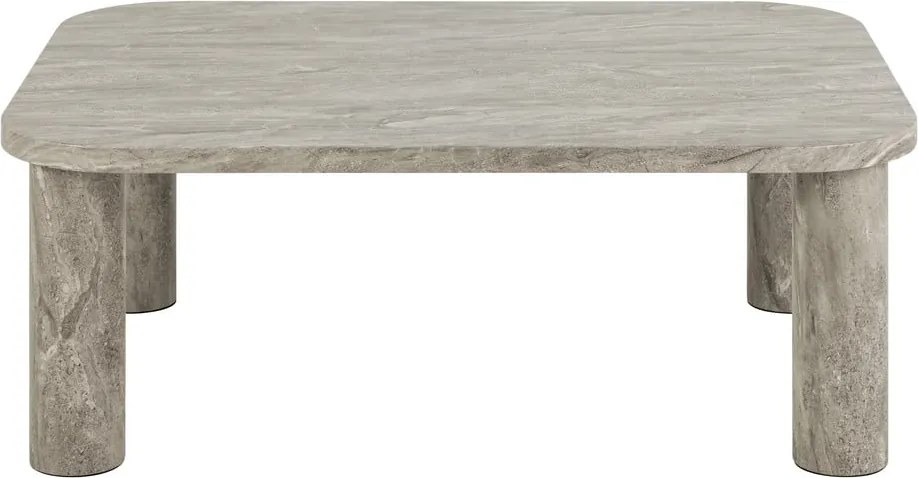 Tavolino grigio chiaro effetto marmo 75x100 cm Solano - Actona