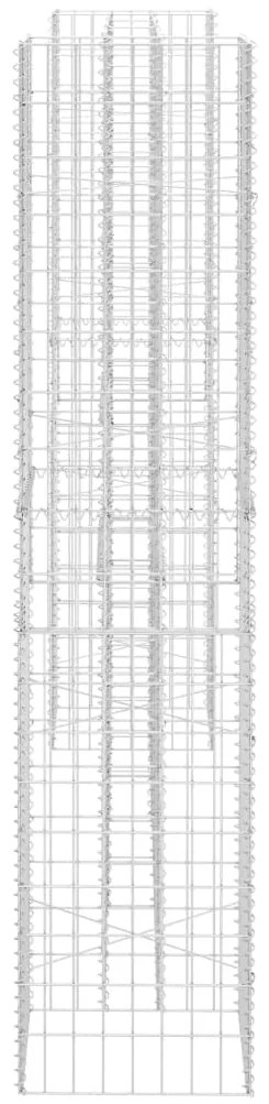 Gabbione Fioriera ad "H" in Filo di Acciaio 260x40x200 cm