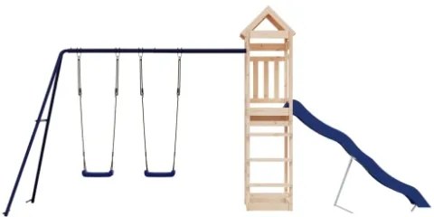 Set da Gioco da Esterno in Legno Massello di Pino