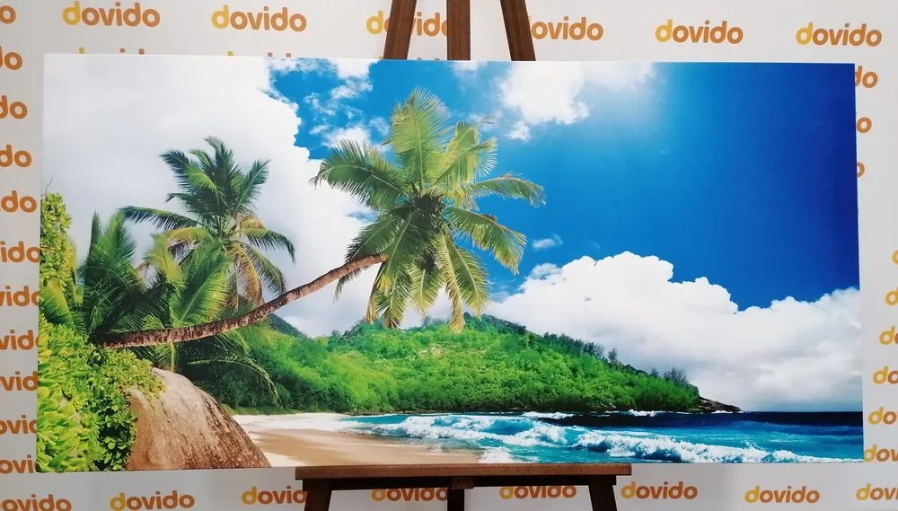 Stampa su tela – Spiaggia stupenda sull'isola delle Seychelles