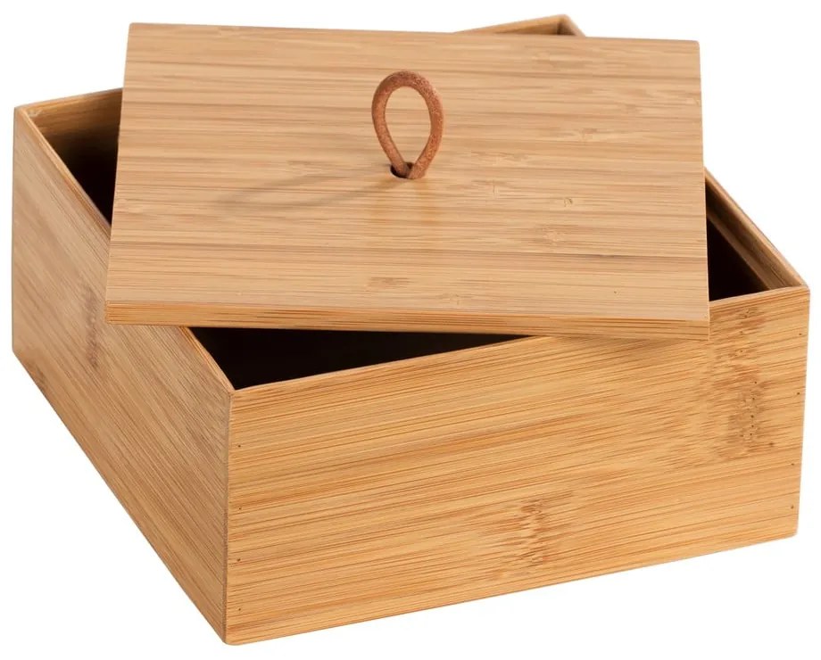 Set di 3 organizer da bagno in bambù colore naturale Terra - Wenko