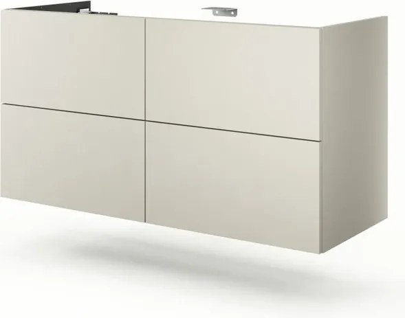 Mobile da bagno sospeso sotto lavabo L 120 x H 64 x P 48 cm grigio opaco SENSEA Neo