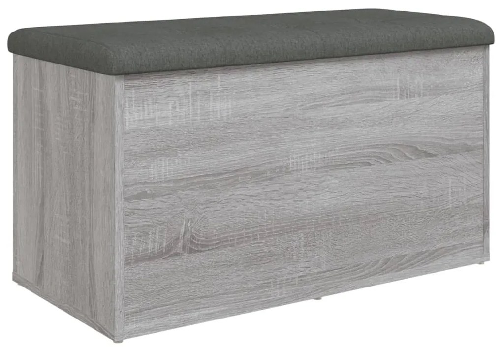 Panca portaoggetti grigio sonoma 82x42x45 cm legno multistrato