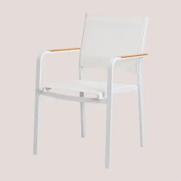 Sedia da giardino impilabile in alluminio Archer Bianco - Sklum
