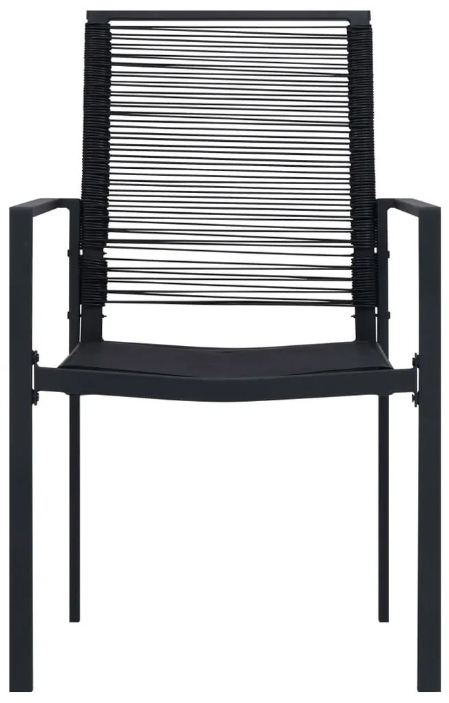 Sedie da giardino 4 pz in rattan nero