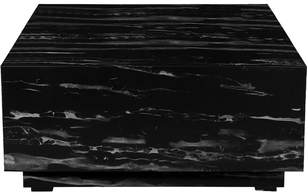 Tavolino nero in marmo 100x100 cm Vito - Støraa