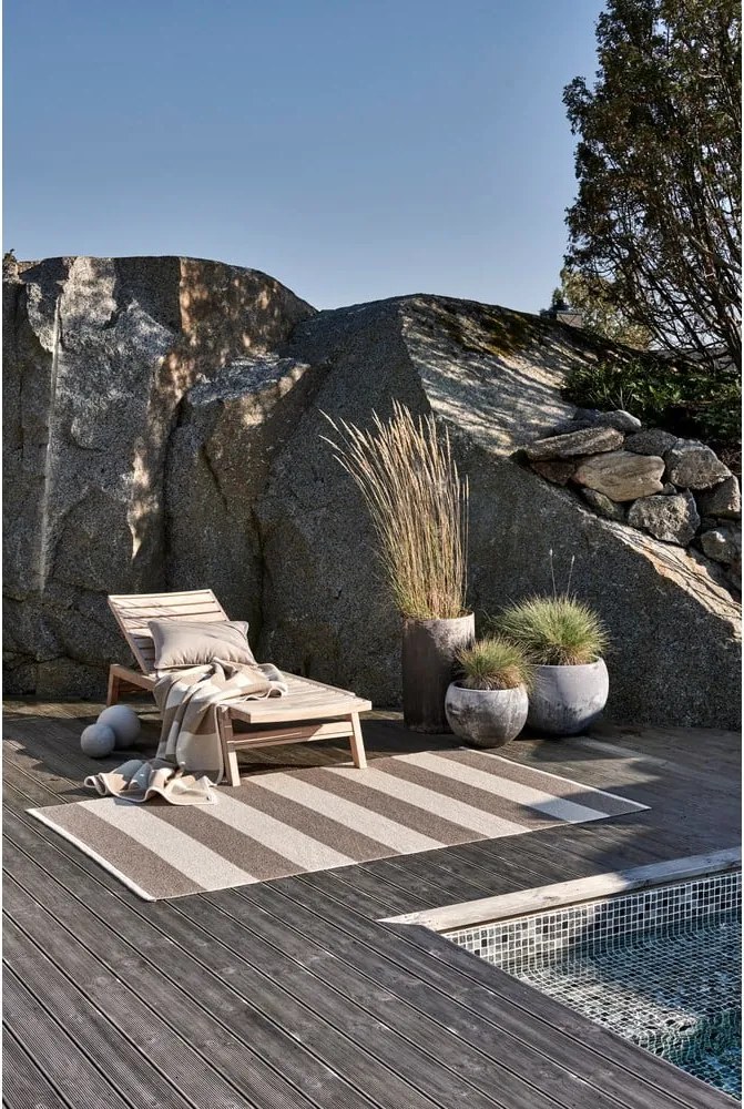 Passatoia da interno/esterno beige/color crema 70x225 cm Bob Mud Vanilla – Pappelina