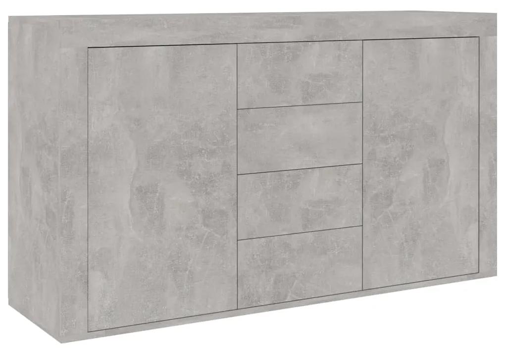 Credenza grigio cemento 120x36x69 cm in truciolato