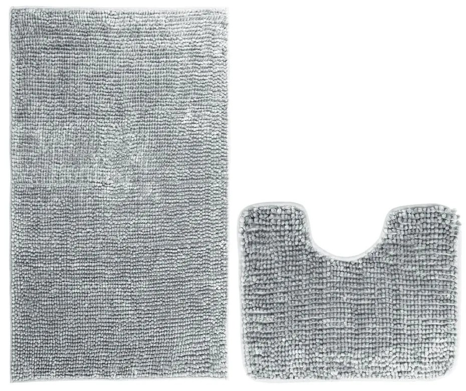 Set di 2 tappetini da bagno grigi Bati - AmeliaHome