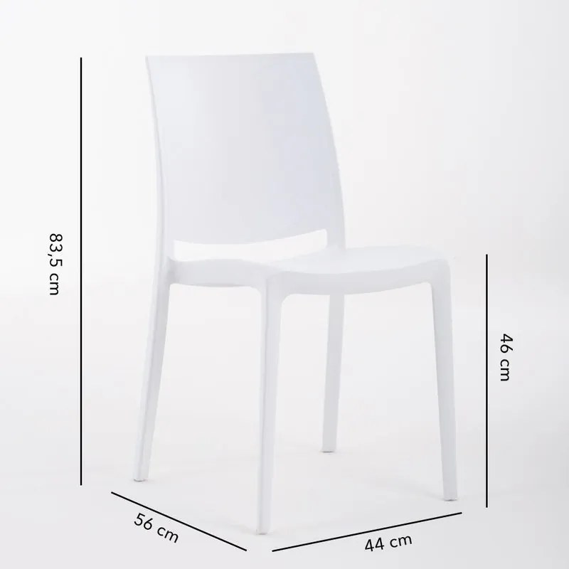 Sedia da giardino London NEW GARDEN bianco, set da 2 pezzi